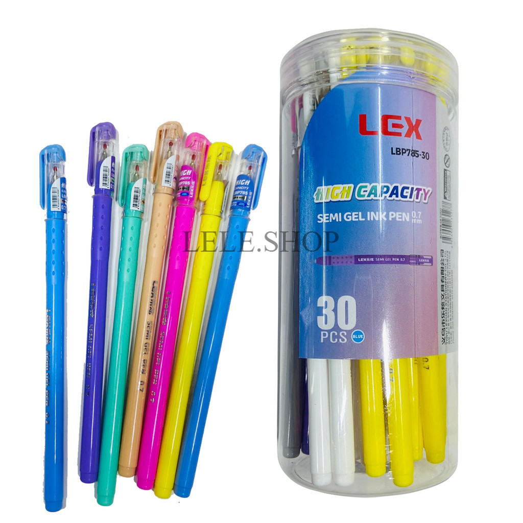 ปากกาเจล คละสี ด้ามสีพาสเทล ขนาดเส้น 0.7มม. 1 กล่อง 30ด้าม หมึกสีน้ำเงิน อุปกรณ์สำนักงาน เครื่องเขียน พร้อมส่งในไทย