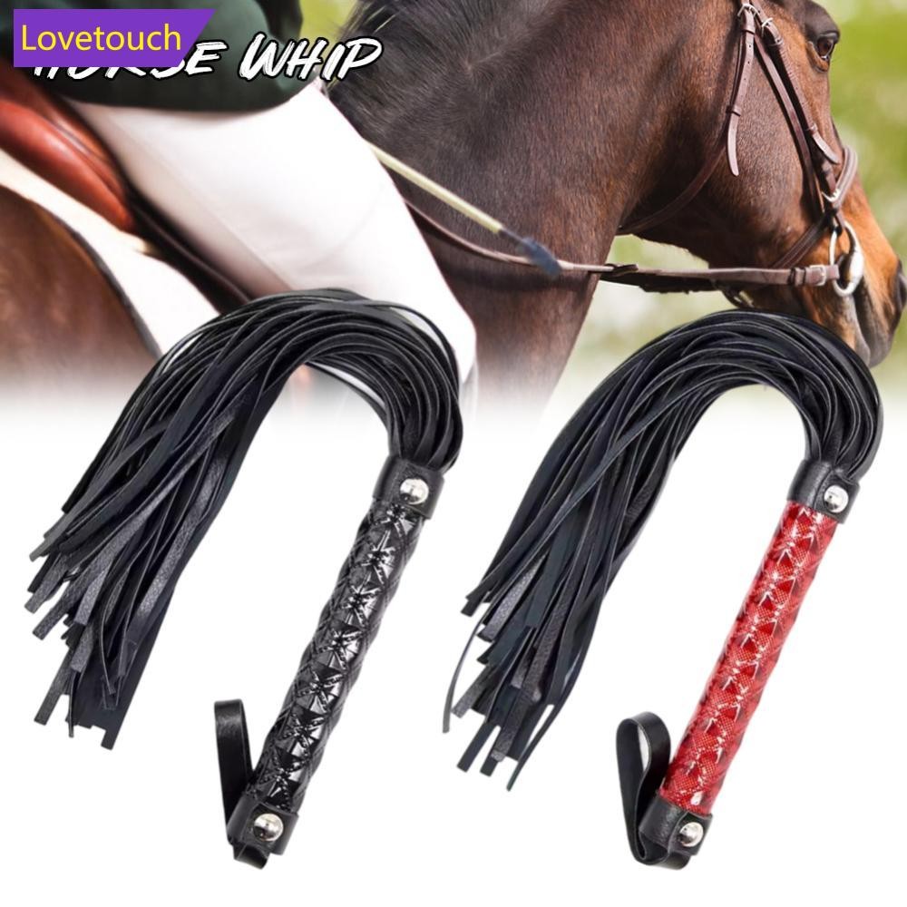 LOVETOUCH 1 PC Horse Whip Non-Slip หนัง Horse Whip Esqueen ขี่จักรยานอุปกรณ์จับขี่ม้าสําหรับ Horse A