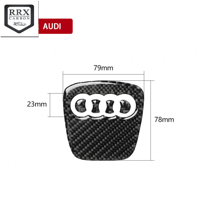 Audi Q5 คาร์บอนไฟเบอร์พวงมาลัยโลโก้การปรับเปลี่ยนรถอุปกรณ์ตกแต่งภายใน A3 8VA4LB8Q3Q58RQ3Q5