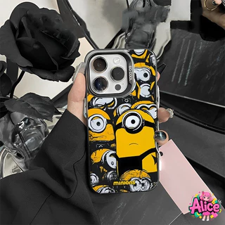 🔥Alice🔥เคส iPhone รูปแบบแอนิเมชั่นมินเนี่ยน ไอโฟน11 For iPhone12 13 14 15 16 Pro MAX X XS XR XS 6 7 8Plus SE2020