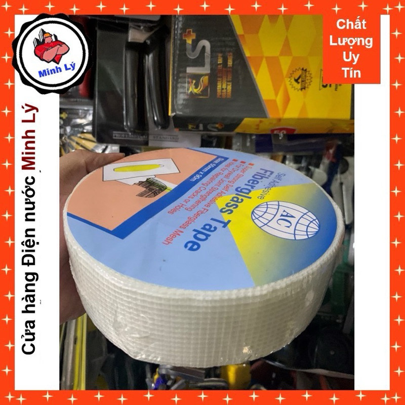 เทปตาข่ายแก้วคุณภาพสูง 50mmx90m - การทําไฟฟ้าและน้ํา Min Min