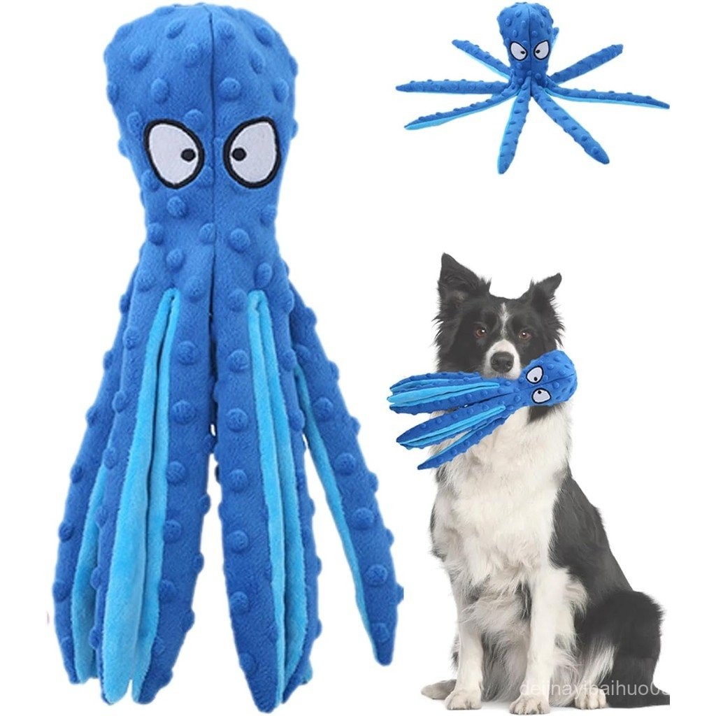 Whiskerspot Octopus Dog Toy,Whiskerspot Octopus Toy,ไม่มีบรรจุ Squeaky Dog Interactive Play ของเล่นก