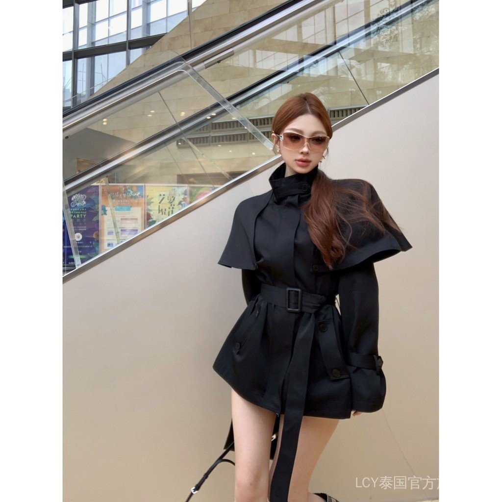 เสื้อกันลมแจ็คเก็ตผู้หญิง ฤดูใบไม้ร่วง 2025 ใหม่ ทรงกระชับ คอสูง อัดแน่นด้วยสไตล์