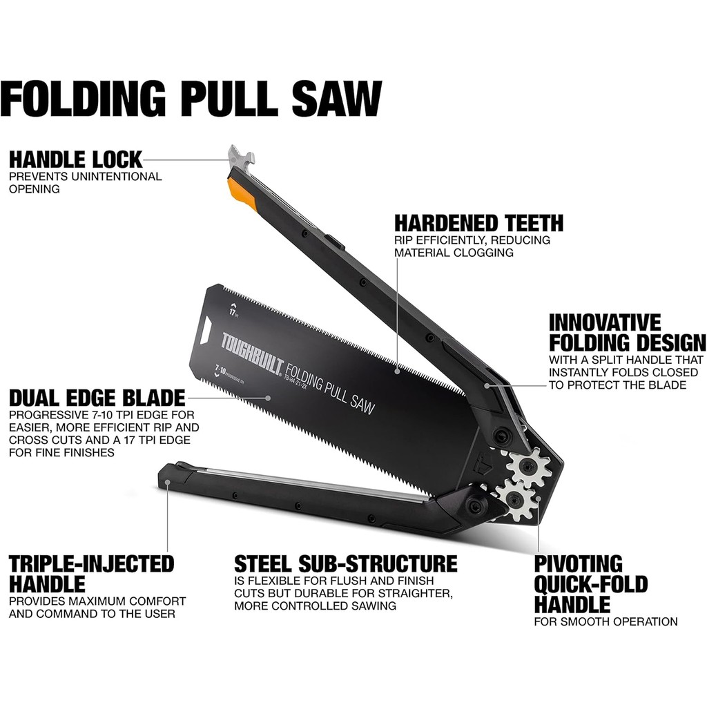 เลื่อยดึงแบบพับได้ ToughBuilt- (TB-H4-21-2X) KZTG
