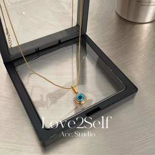 Love2Self X212 ผู้ชายสแตนเลสงูโซ่ Evil Eye จี้สร้อยคอ Non Tarnish 50 ซม.กันน้ํา Hip Hop Streetwear
