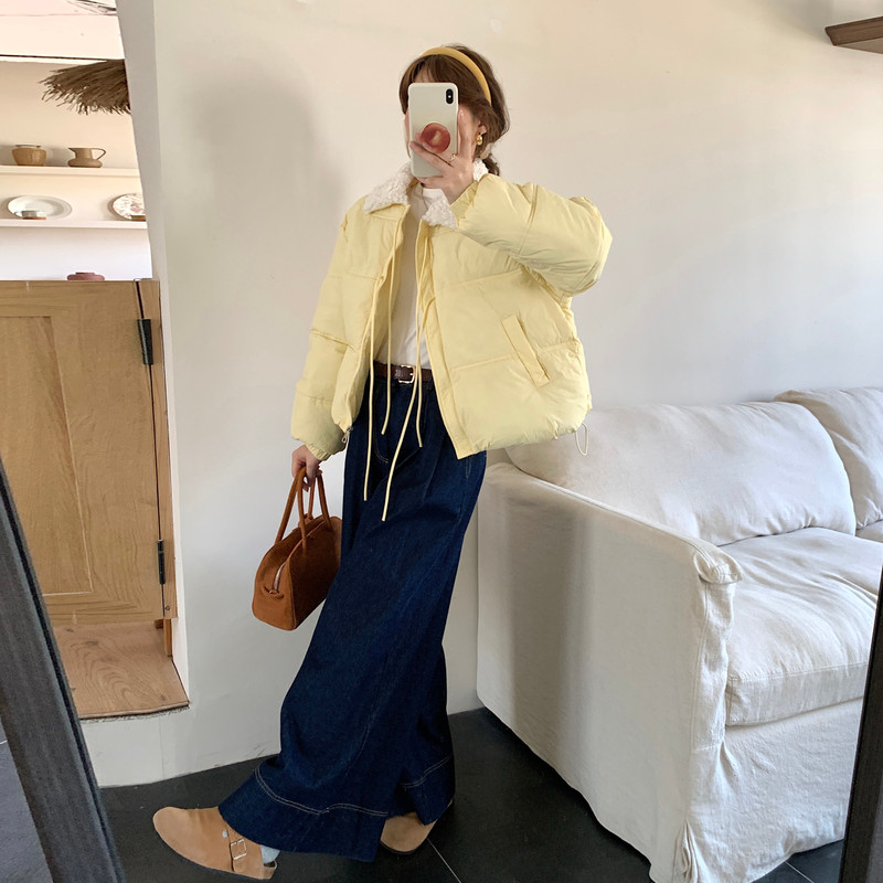 แจ็คเก็ตสำหรับผู้หญิงสไตล์หวาน หนา อุ่น ออกแบบจากเนื้อผ้าคล้ายแกะ เหมาะสำหรับฤดูหนาว