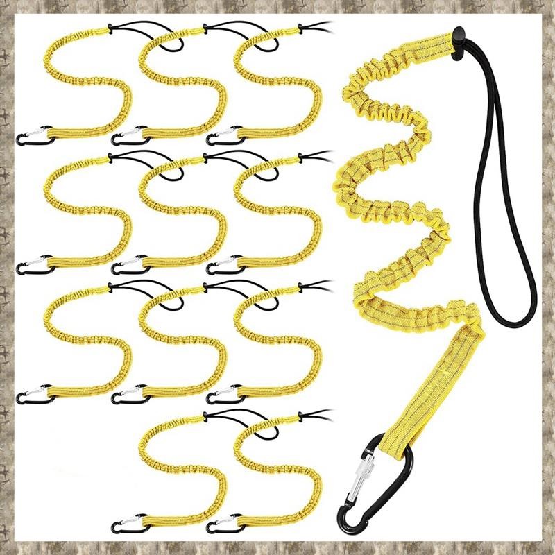 [zv0อืม8ฉัน] 12แพ็คเชือกเส้นเล็กเครื่องมือที่มีอลูมิเนียมสกรูล็อคหดสายช็อตจุกสายกระแทกและปลายห่วงหดส