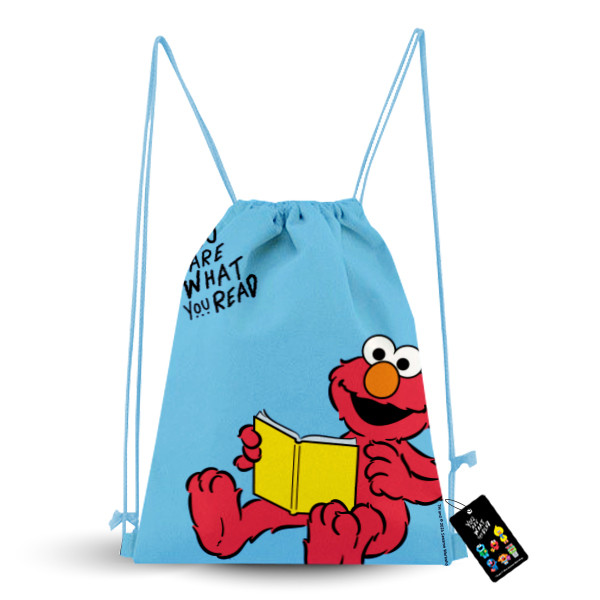 Bundanjai (หนังสือ) SST5-กระเป๋าเชือกรูด : SST&YWR Elmo Drawstring Backpack (SST5EL-DTB-BL35) W35xH43 cm.