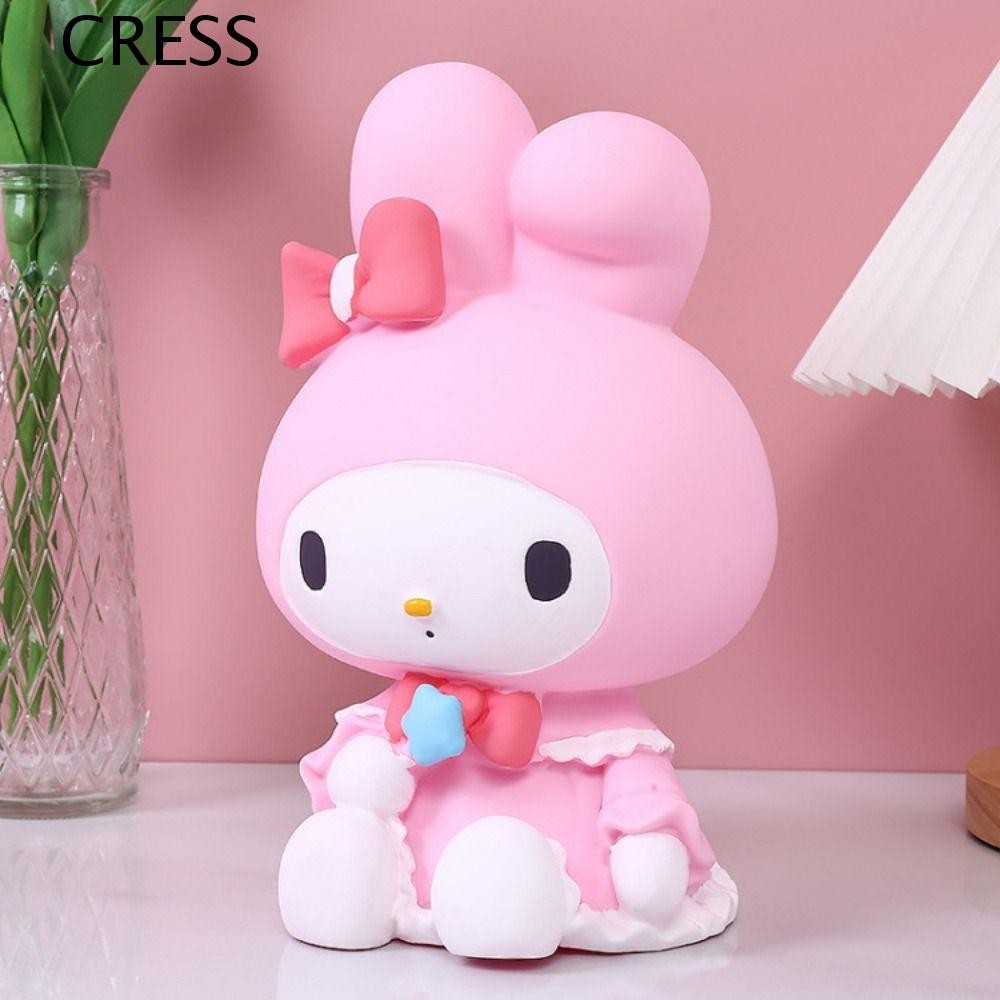 CRESS Kuromi Piggy Bank, Anti-fall Cute My Melody Ornament, Fashion Cartoon Large-capacity Kuromi Sa
