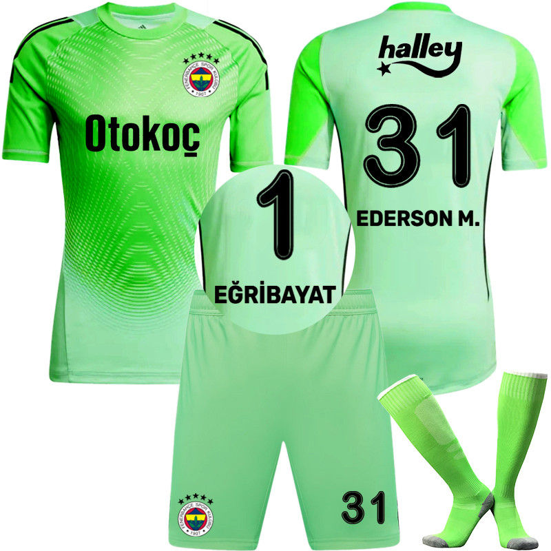 ชุดแขนสั้นผู้รักษาประตู Ederson สีเขียว