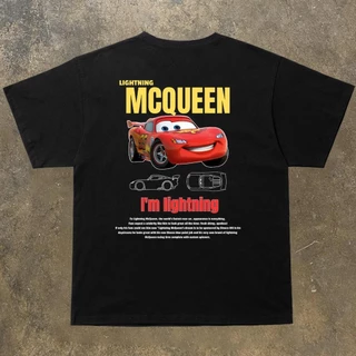 (จัดส่งตลอด 24 ชั่วโมง)เสื้อยืดฟอก oversize เสื้อยืด T-shirt การ์ตูน Disney Cars แฟชั่น Oversize คู่รัก เสื้อยืด