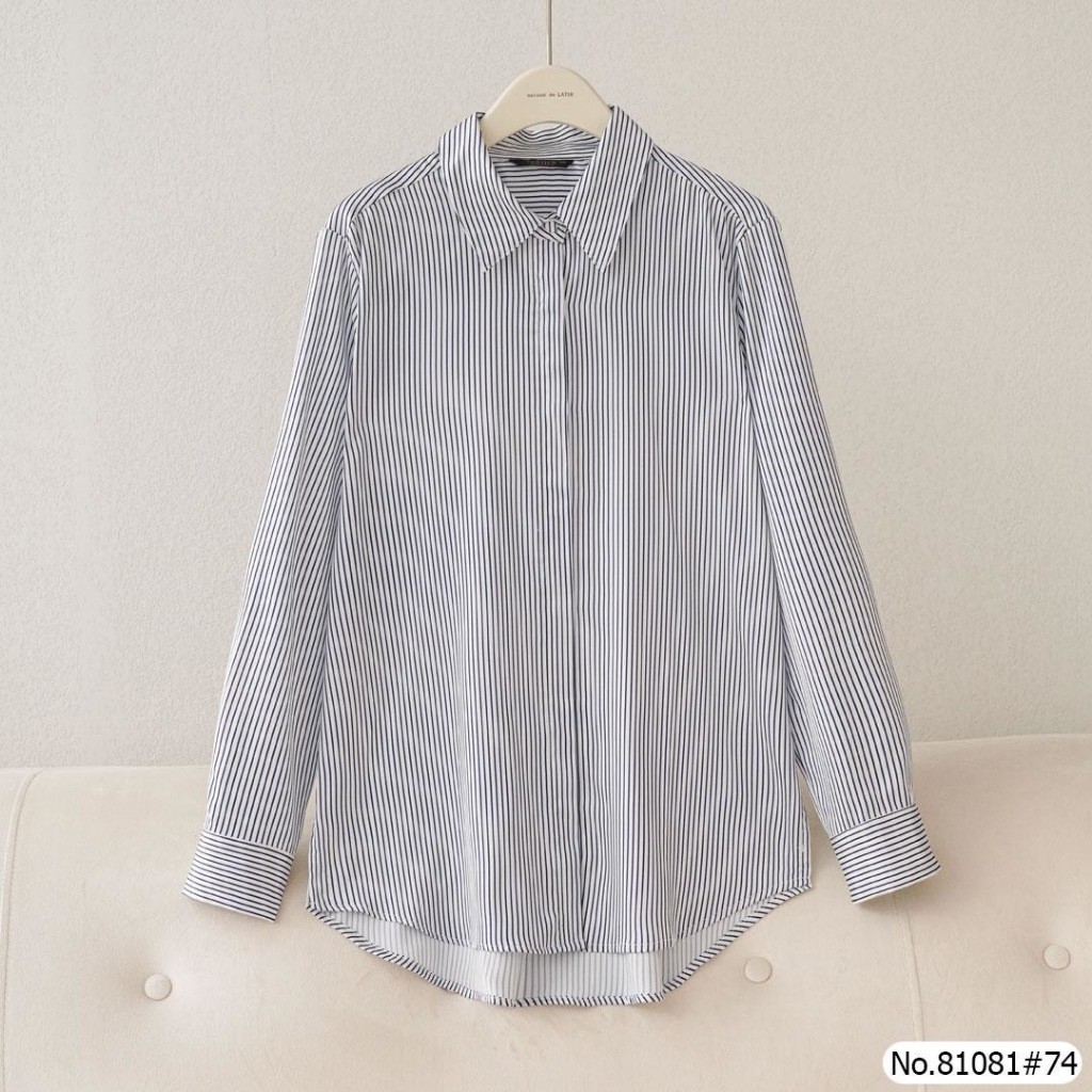 Vertier เสื้อแขนยาว No.81081 ผ้านิ่มPoly ลายพิมพ์ งานห้าง - รูปที่ 5