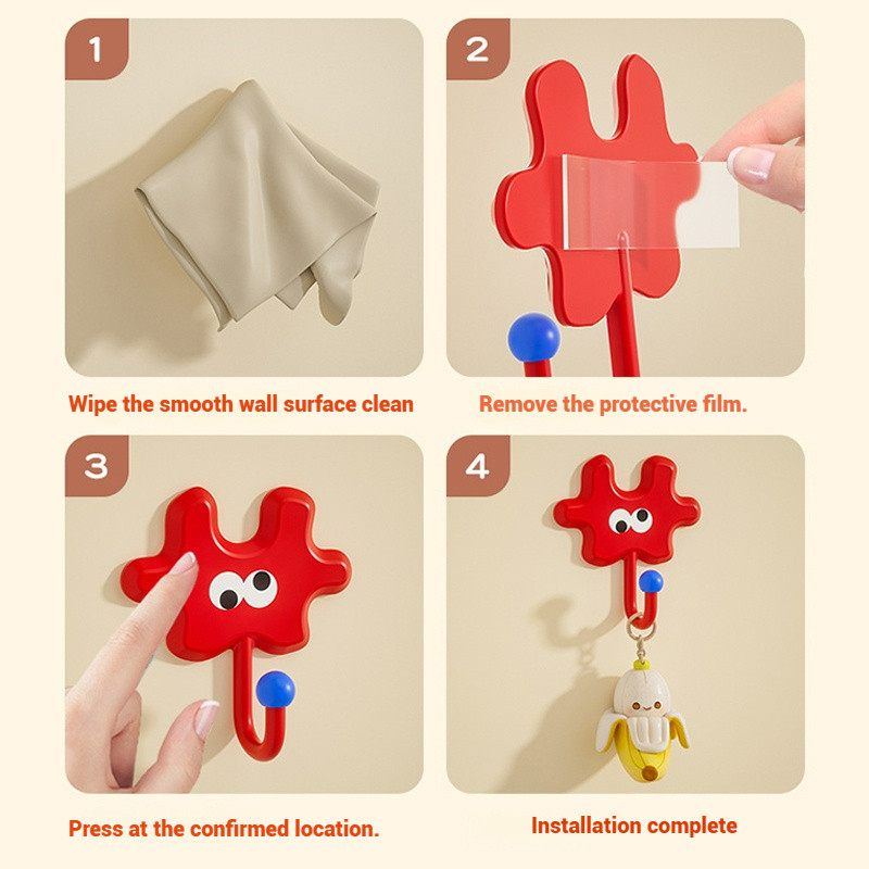 Dopamine Puzzle Hooks ชั้นวางตะขอกาวติดผนังตกแต่งบ้าน ราคา ถูกที่สุด ดีลบีเคเค แกลเลอรีภาพที่ 9
