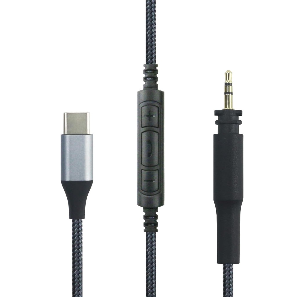 NewFantasia สายสัญญาณเสียง USB C เข้ากันได้กับหูฟัง Shure SRH940 SRH840 SRH750 SRH440 SRH840A SRH440