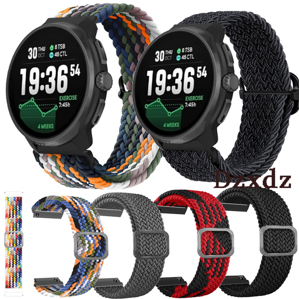 Suunto Race 2 S สายไนลอนถักห่วงสายรัดข้อมือสําหรับ Suunto Race2 ป้องกันหน้าจอฟิล์มปรับสร้อยข้อมืออุป