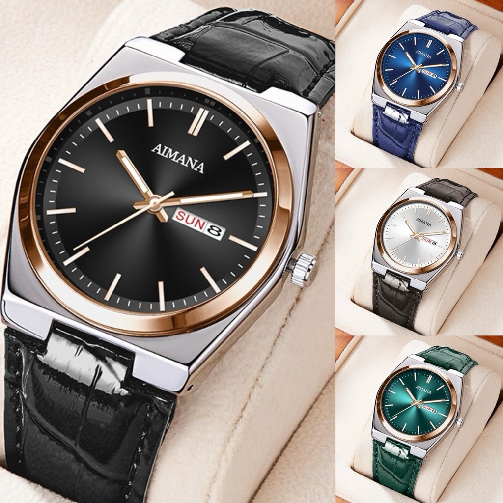 นาฬิกาข้อมือ AIMANA รุ่น 8604 หน้าปัด 41 มิล สายหนัง สวย เรียบ หรู ใส่ได้หลากหลายโอกาส แมตง่าย สามาร