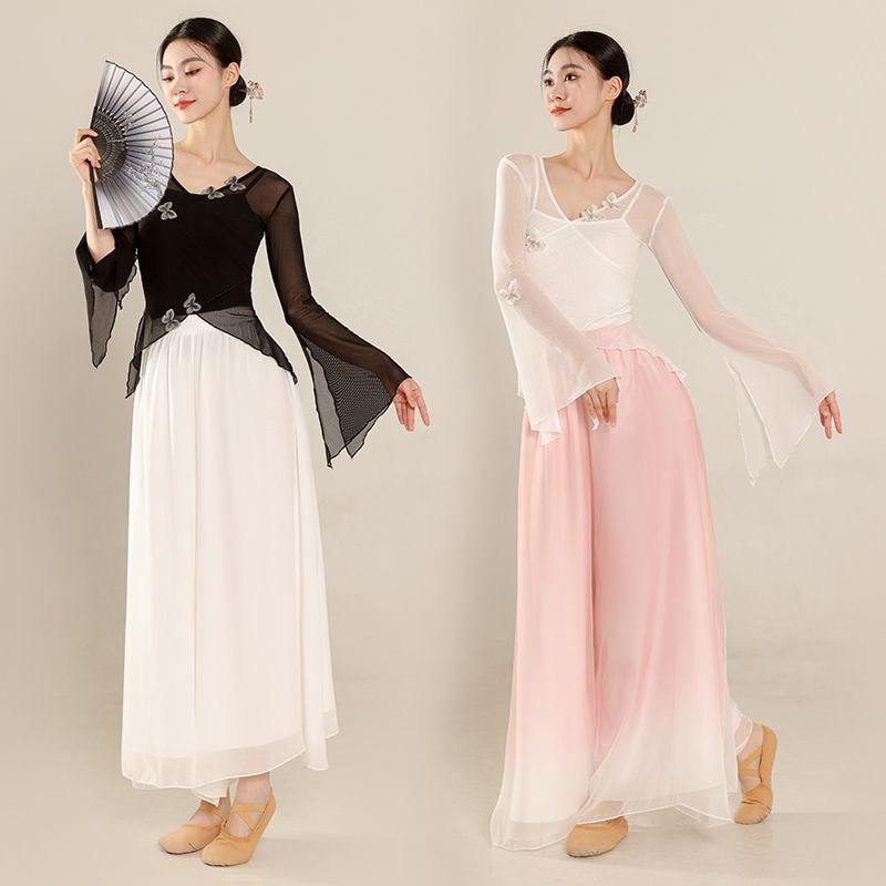 ชุดเต้นรำแบบคลาสสิกสำหรับเต้นรำพื้นบ้าน ทำจากผ้าคอตตอนคุณภาพสูง เหมาะสำหรับการฝึกหัดและแสดงบนเวที 90