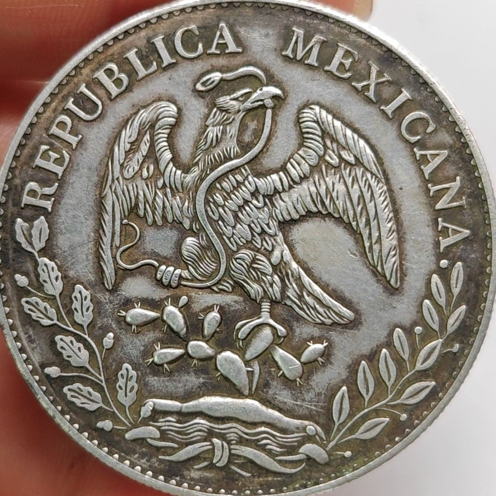 Mexican Eagle Yang Silver Ingot ของแท้ Dayang Silver Ingot Guangxu Ingot Bag กระเป๋าของแท้เก่าโบราณส