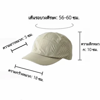 Hotcap ชิปปิ้ง💕หมวกกันแดดปีกสั้น น้ำหนักเบา ระบายอากาศได้ดี แห้งเร็ว เหมาะสำหรับเล่นกีฬาฤดูร้อน เรียบง่ายและทันสมัย