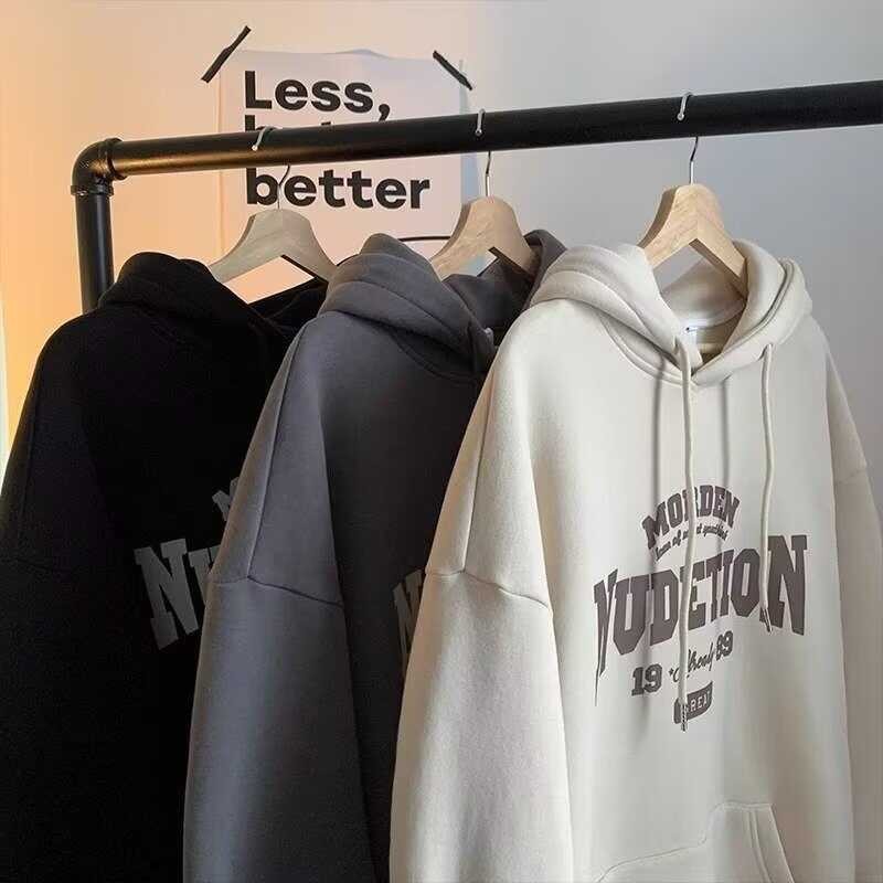 เสื้อแขนยาวmc uniqlo official store 2024ใหม่ฤดูใบไม้ร่วงบางสไตล์เกาหลีหลวม oversize แฟชั่นมีฮู้ดเสื้