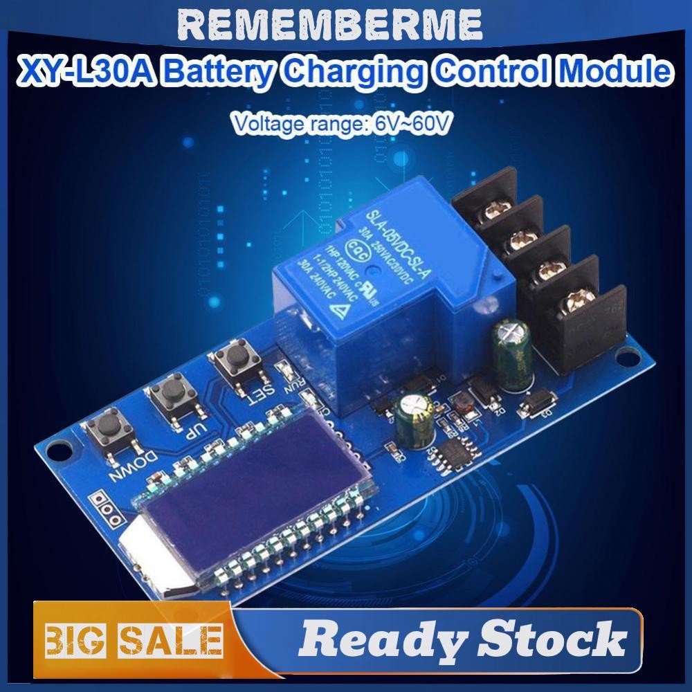 XY-L30A โมดูลบอร์ดควบคุมเครื่องชาร์จแบตเตอรี่ลิเธียมตะกั่วพร้อม LCD 6-60V