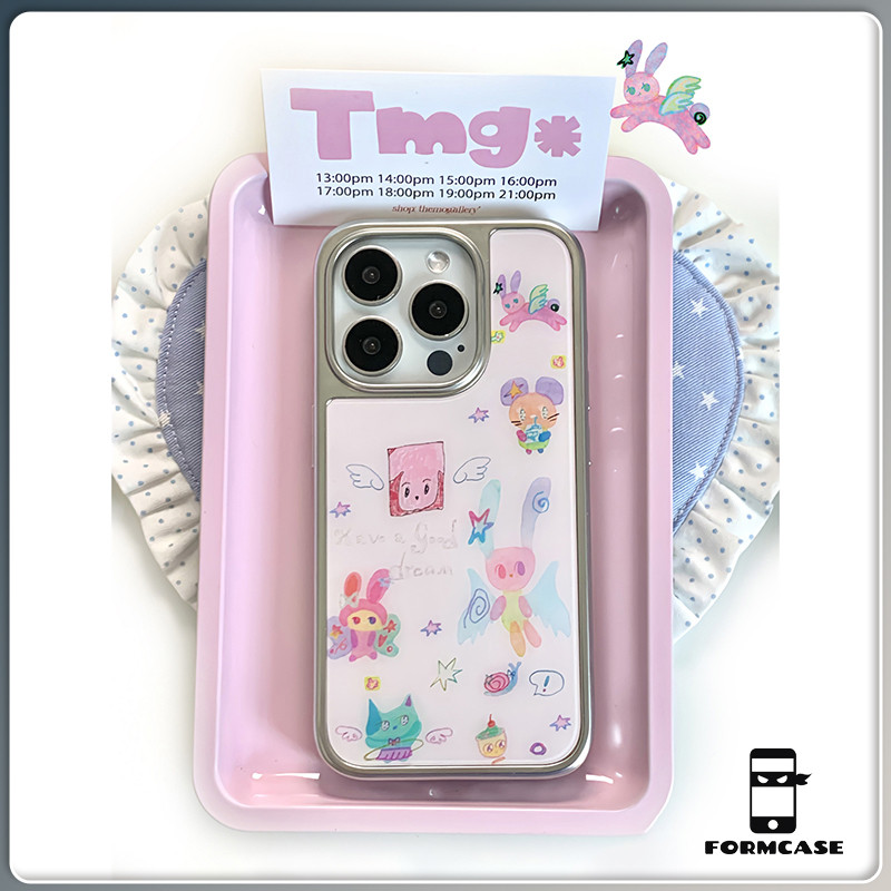 สไตล์สูงระดับ ขายดีบนเว็บไซต์เกาหลี เด็กสาวศิลปิน for iPhone เคสไอโฟน 11 12 13 14 15 16 PLUS PRO MAX X XS MAX XR 7/8PLUS