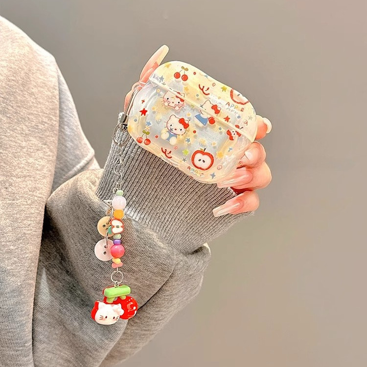 การ์ตูนน่ารักขนมคิตตี้แมวสําหรับ airpods4 เคสป้องกันบลูทูธไร้สาย AirPods1/2 รุ่น AirPods3 กล่องหูฟัง