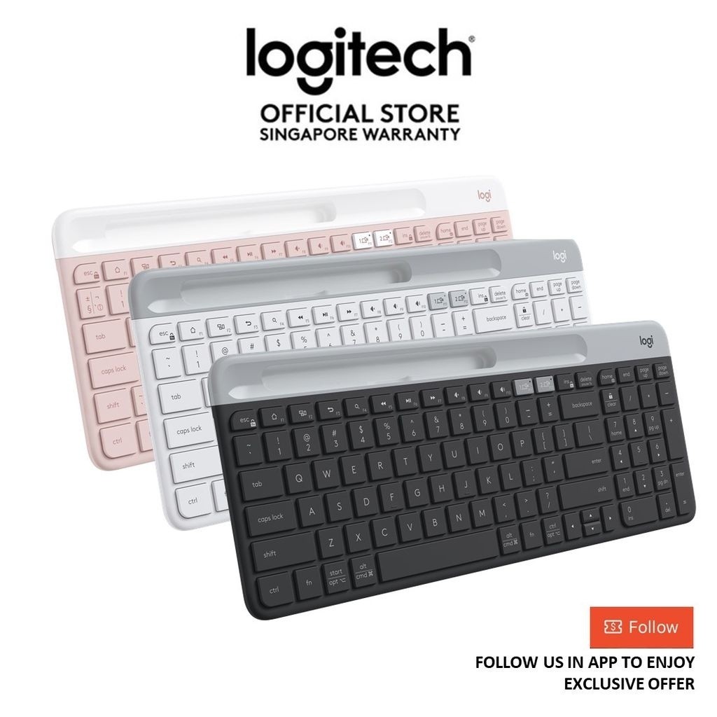Logitech K580 MultiDevice Bluetooth Slient Keyboard พร้อมคีย์บอร์ด Logitech Flow Technology