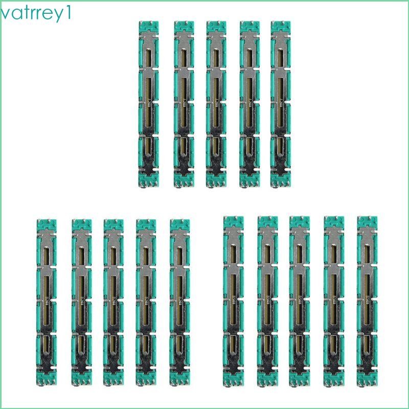 VAT1 5 ชิ้นศาสตราจารย์ Potentiometer A10K A20K A50K Original Duplex Potentiometer Mixer Fader 75 มม.