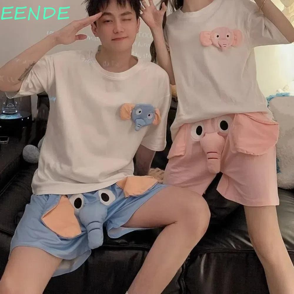 EENDE Elephant Trunk - ชุดนอนแขนสั้น 3D หูหลวม ตลก สำหรับทั้งหญิงและชาย