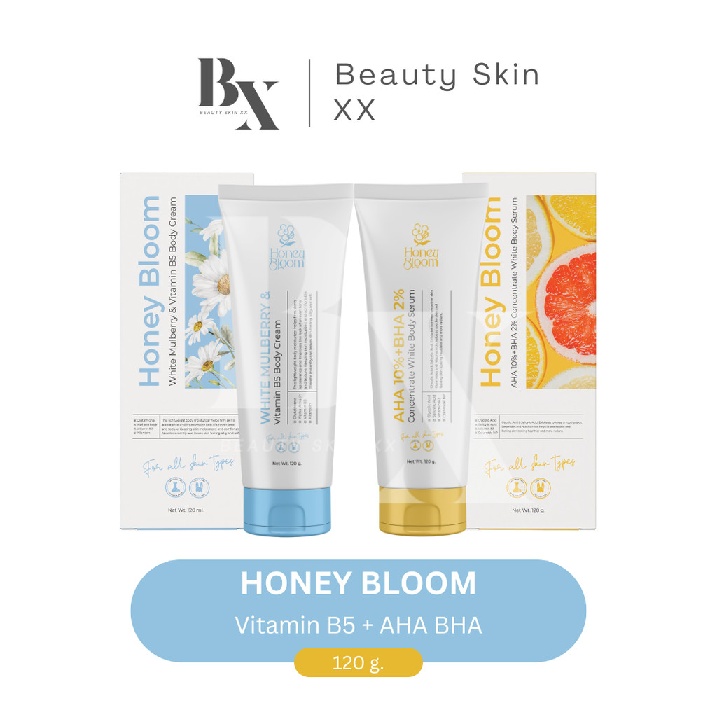 ลด 50% ในไลฟ์ พร้อมส่ง❗️ฮันนี่บลูม ไวท์ มัลเบอร์รี่ B5 AHA BHA ครีมทาตัว เห็นผลตั้งแต่ครั้งแรก Honey