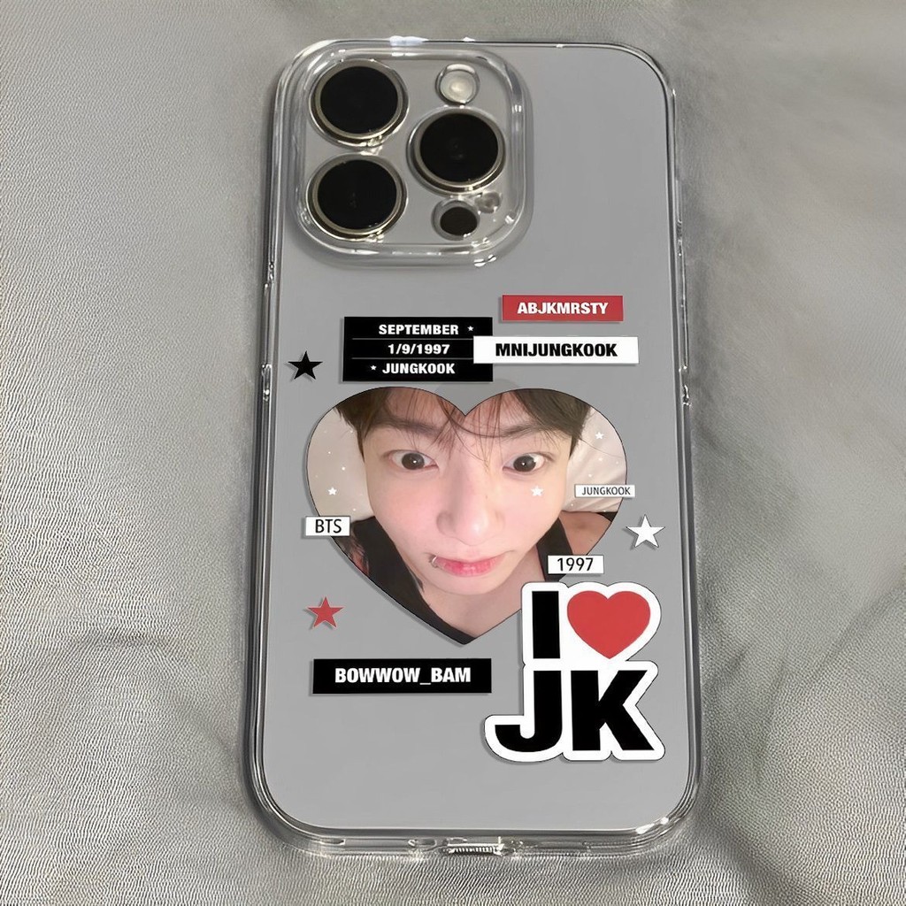 Ins Fengtian Jungkook Love เคสโทรศัพท์เหมาะสําหรับ Apple iPhone15/14/13/12/11 Promax 6/7/8 Plus XS/XR พัดลมต้องมีของขวัญ