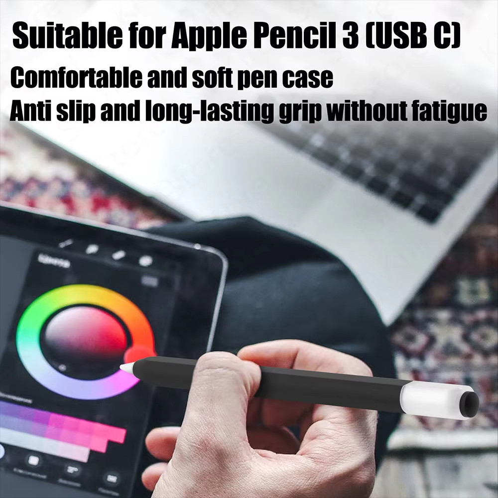 เคสซิลิโคนสำหรับป้องกันดินสอ เคสซิลิโคนแบบเจลลี่สำหรับปากกา Stylus USB-C ของ For iPad เคสป้องกันบางเฉียบและกันลื่น - รูปที่ 7