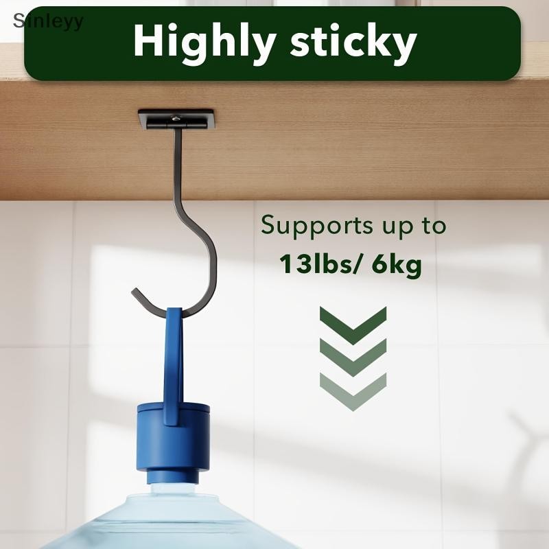 NLE 1 PC ตู้สีดําภายใต้ตะขอกล้วยสามารถคงที่ด้วยสกรูโลหะตะขออเนกประสงค์เก็บกล้วยสดตะขอเรียบง่าย N