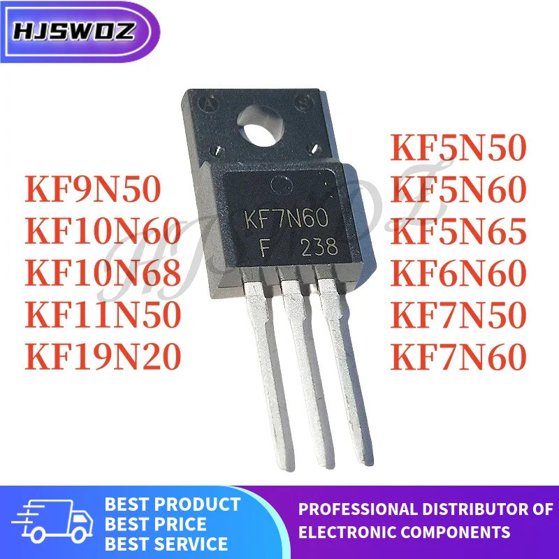 1-5PCS KF19N20 KF6N60 KF9N50 KF5N65 KF5N50 KF7N60 KF7N50 KF10N60 KF5N60 KF11N50 KF10N68 TO-220F Fiel