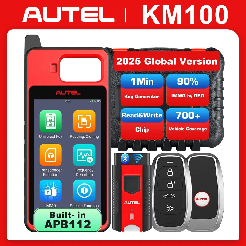 [NEW] Autel Maxiim Km100 Key Fob การเขียนโปรแกรม Immobilizizer เครื่องมือ 2pcs Autel Ikey สําหรับ 60