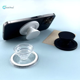 ที่ตั้งโทรศัพท์ แท่นวางมือถือ Universal mobile stand ขาตั้งแม่เหล็กแบบยืดหดได้ เบาะลมพับได้ โปร่งใส