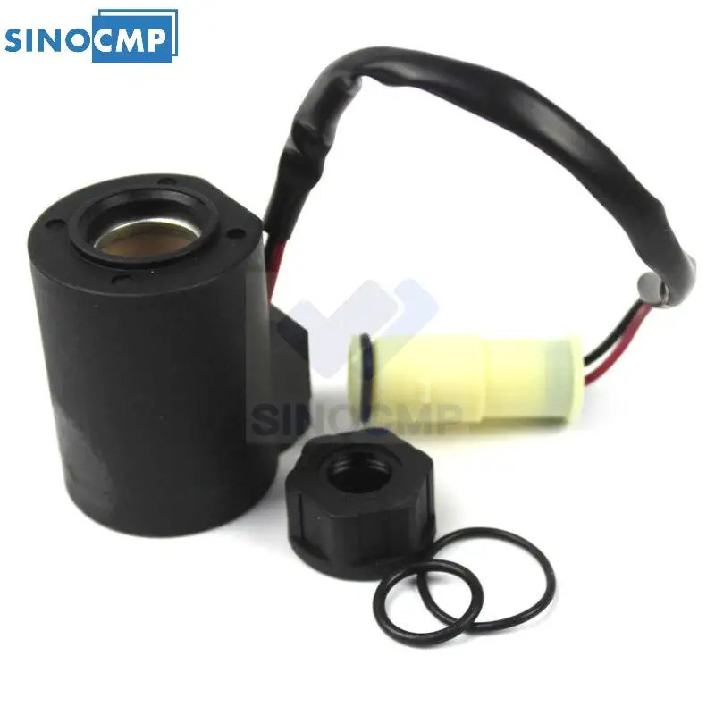 14527267 SINOCMP 24V โซลินอยด์วาล์วขดลวด (D:20/21MM, H:59MM) สําหรับ Volvo Excavator EW145 EW145B EC