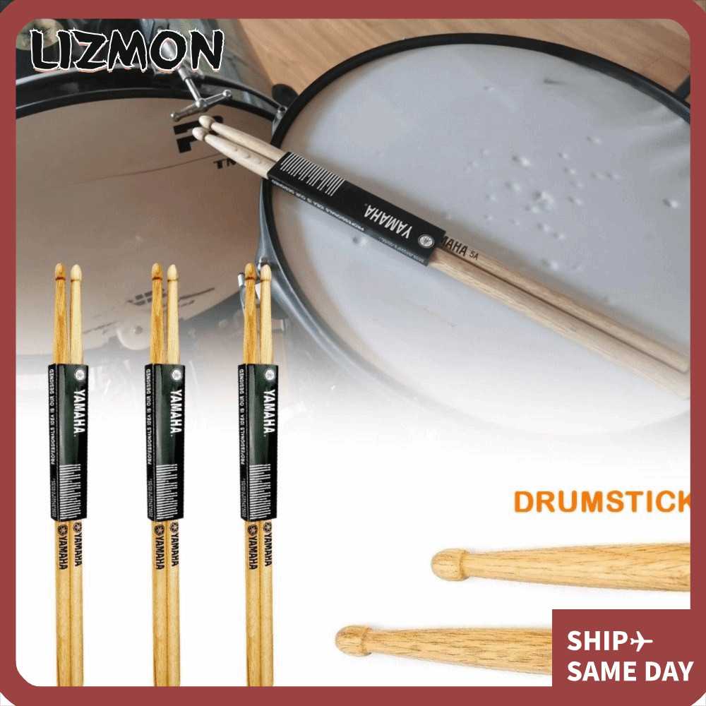 LIZMON ไม้กลอง 2 ชิ้น, ไม้ปลายน้ําหนักเบา 5A/7A ไม้ตีกลอง, Oaks Drumsticks Maple ไม้ค้อนกลองกลองชุดส