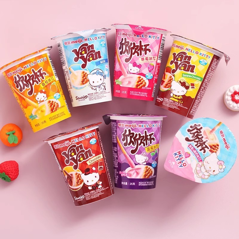 Meiji Xinxin Cup Dipping Sauce Biscuits 25g Strawberry Stick Finger Biscuits Snacks Snacks Snacks Wh