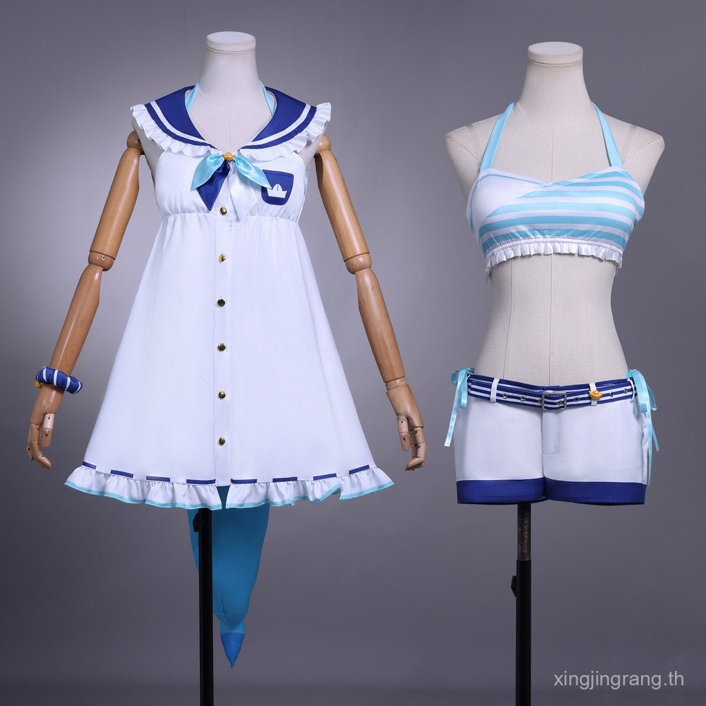 คอสเพลย์ Cosuit สำหรับ VTuber Saba และ Gura - การแปลงโฉมที่สมจริงและสวยงาม