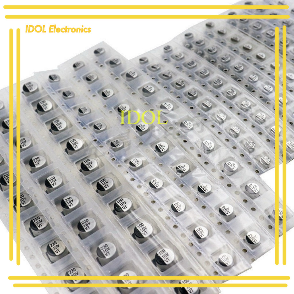 ส่งใว C แพ็คละ10ชิ้น  10uf 50uf 100uf 220uf  6.3v 25v 35v 50v 100v  แพ็คละ  10ชิ้น