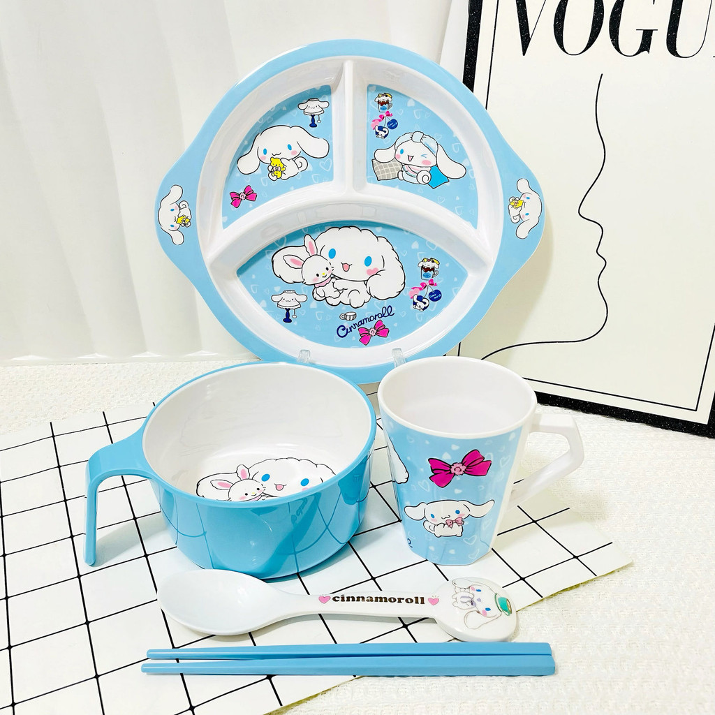 Cartoon Cinnamoroll Restaurant Special Compartment Children's remai Dinner Plates Tableware#9cc Chil