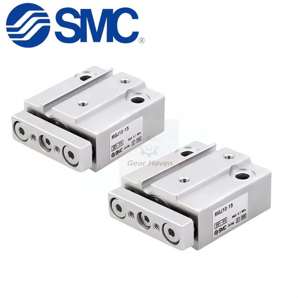 SMC ขนาดเล็กสามแกนพร้อมคู่มือ Rod กระบอก MGJ6-5 MGJ6-10/15/20 MGJ10-5/10/15/20