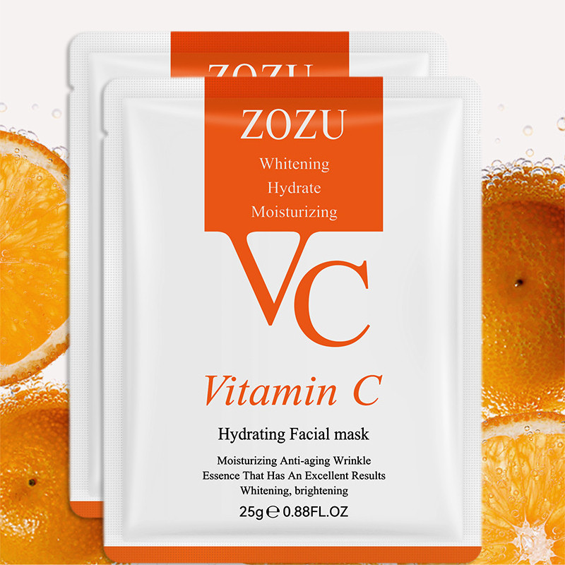 ZOZU VC Maskมาส์กวิตามินซีหน้าขาวกระจ่างใส หน้าเนียนนุ่มชุ่มชื้น ปรับผิวให้ขาวมากยิ่งขึ้น