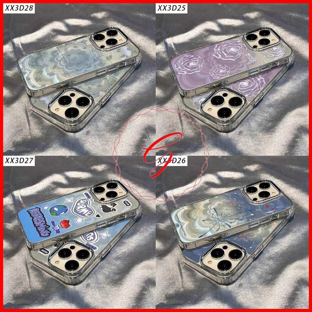 SOFTCASE FLOWER 3D MOTIF สําหรับ IPHONE X XS XR XS MAX 17 PRO MAX -GMT