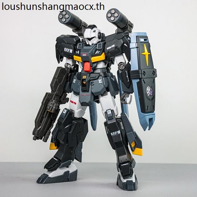 สินค้าใหม่ [รุ่นสงคราม] HG Jilai Black Line Defense Gundam Assembly Model แว่นกันแดด Body