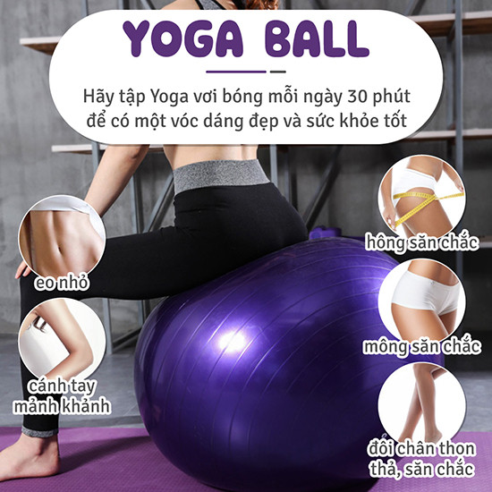 [PRO] [65 cm] WITHOUT PUMP Premium Yoga/Gym Ball 65cm Thailand