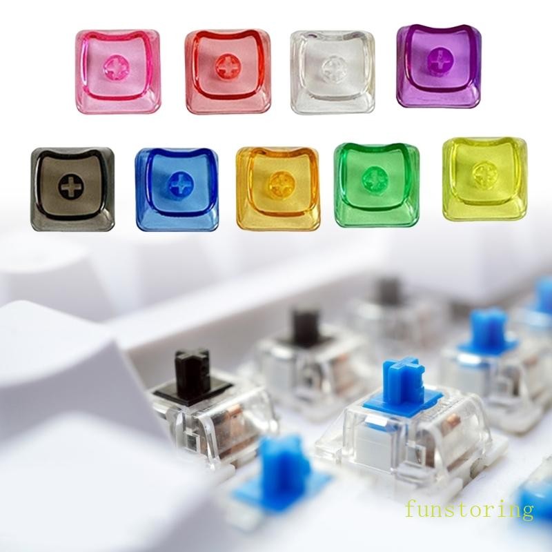 FUN 10PCS คีย์บอร์ด Keycaps ชุดสีเสริมสําหรับ MX Switches ใช้งานร่วมกับ X Stem โครงสร้างพร้อม Backlits
