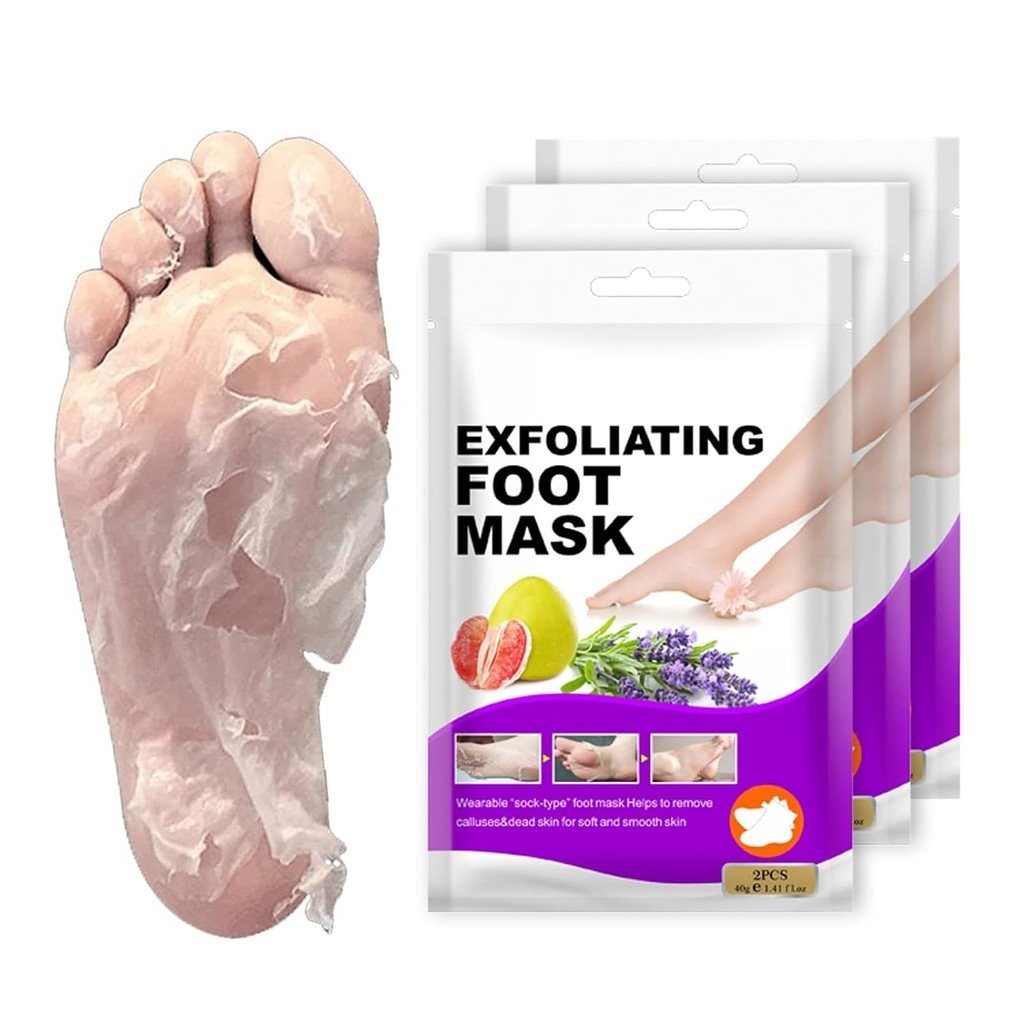 Happy Feet Foot Peel Mask, 03 Pack Original Exfoliant Foot Mask, Callus Remover สําหรับหยาบ Cracked 